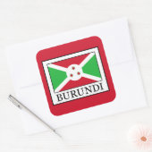 Burundi Quadratischer Aufkleber (Umschlag)
