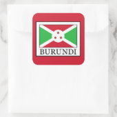 Burundi Quadratischer Aufkleber (Tasche)