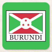 Burundi Rechteckiger Pappuntersetzer (Vorderseite)