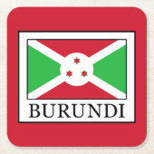 Burundi Rechteckiger Pappuntersetzer (Vorderseite)