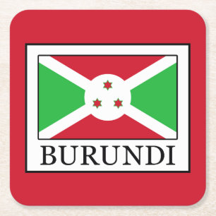Burundi Rechteckiger Pappuntersetzer