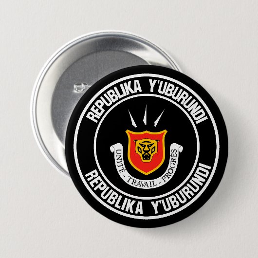 Burundi Round Emblem Button (Vorne & Hinten)
