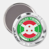 Burundi Round Emblem Magnet (Vorderseite/Rückseite)