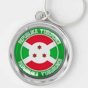 Burundi Round Emblem Schlüsselanhänger