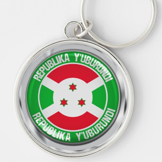 Burundi Round Emblem Schlüsselanhänger (Vorne)