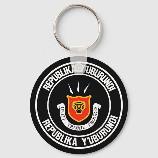 Burundi Round Emblem Schlüsselanhänger (Vorderseite)