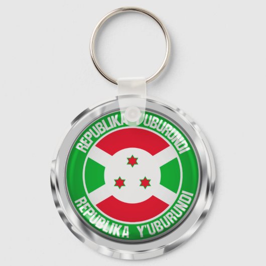 Burundi Round Emblem Schlüsselanhänger (Vorderseite)