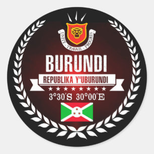 Burundi Runder Aufkleber