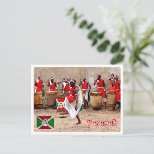 Burundi - Spektakel - Tambours - Postkarte (Stehend Vorderseite)