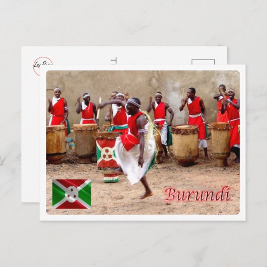 Burundi - Spektakel - Tambours - Postkarte (Vorne/Hinten)