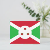 Burundische Flagge, Flagge Burundis Postkarte (Stehend Vorderseite)