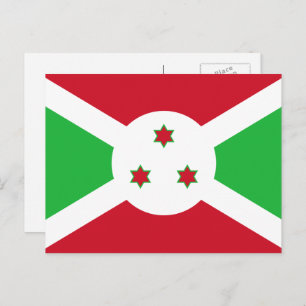 Burundische Flagge, Flagge Burundis Postkarte
