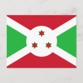 Burundische Flagge, Flagge Burundis Postkarte (Vorderseite)