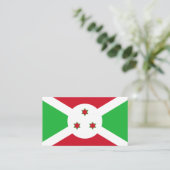 Burundische Flagge, Flagge Burundis Visitenkarte (Stehend Vorderseite)