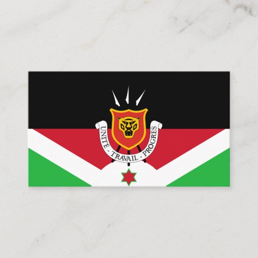 Burundische Flagge und Wappen, Flagge Burundis Visitenkarte (Vorderseite)