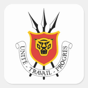 Burundische Wappenschar, Flagge Burundis Quadratischer Aufkleber