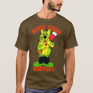 Bury Ihre Feinde Retro Illustration T-Shirt