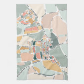 Bury St Edmunds farbige moderne Karte Geschirrtuch (Vertikal)