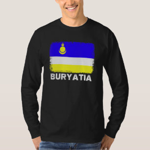 Buryatia Flag Unterstützung Buryatisches Volk Frau T-Shirt