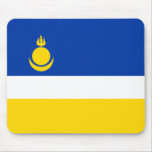 Buryatische Flagge Mousepad (Vorne)