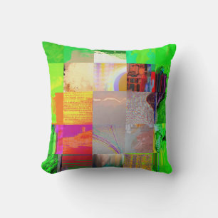 Bus 1521 Abstrakte Glitch-Art Cyberpunk-Gitter Kissen