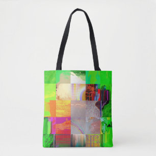 Bus 1521 Abstrakte Glitch-Art Cyberpunk-Gitter  Tasche