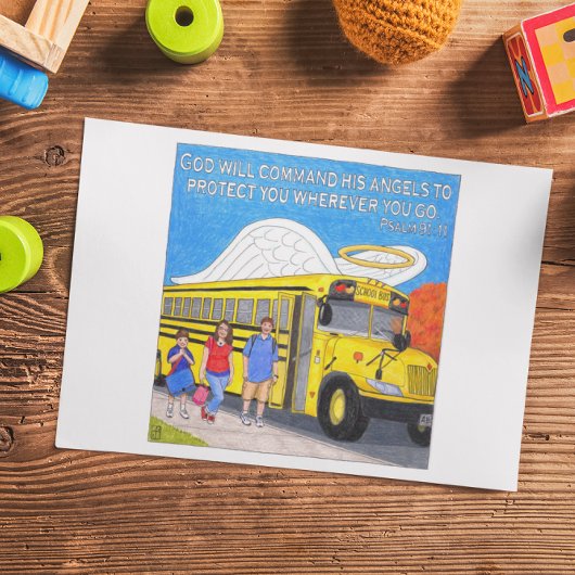 Bus Angel Inspiration Post Card Postkarte