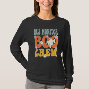 Bus-Aufsicht Geist Crew Retro Groovy Halloween T-Shirt