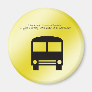 Bus-Berater ein guter Morgen-Lächeln-Schwarz-Bus Magnet