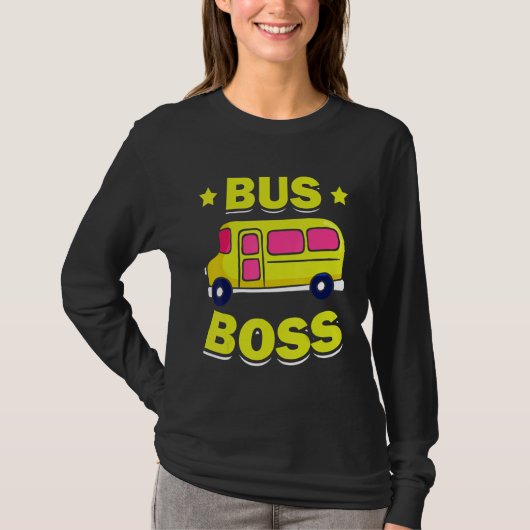 Bus Boss 100th Day Of School Studies Vehicle Drive T-Shirt (Vorderseite)