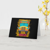 Bus Boss - School Bus Driver Appreciation Karte (Gelbe Blume)
