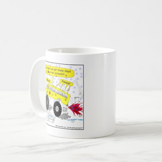 Bus-Cartoon mit 686 Monstern Schul Kaffeetasse (Vorderseite Links)