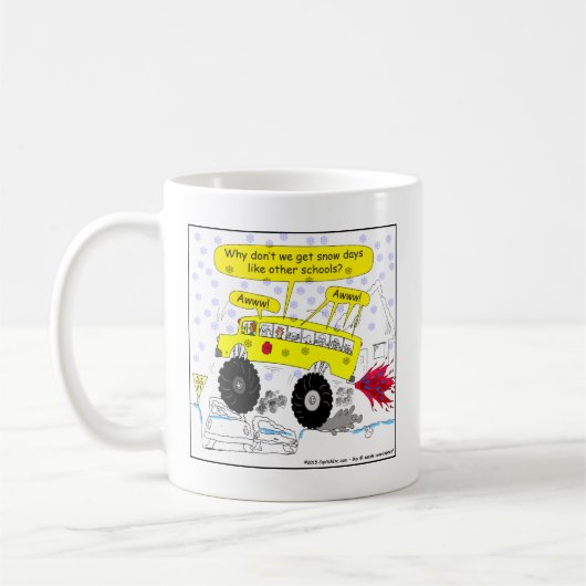 Bus-Cartoon mit 686 Monstern Schul Kaffeetasse (Links)