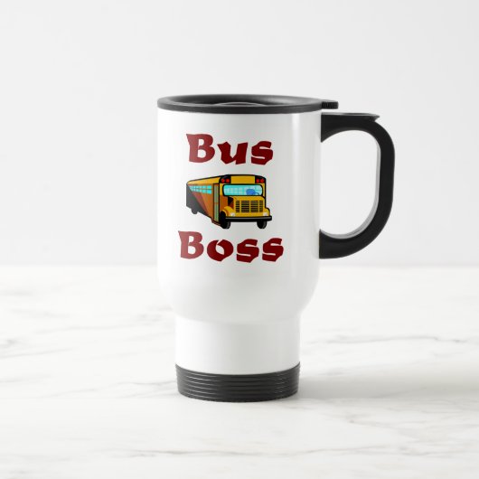 Bus-Chef. Schulbustreiber-Reise-Tasse Reisebecher (Rechts)