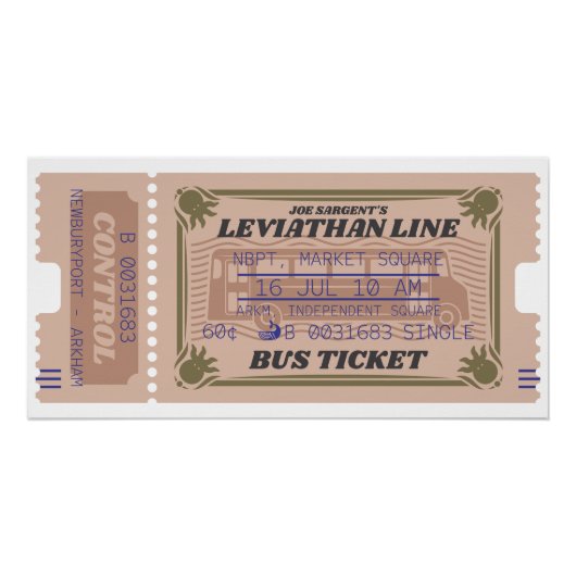 Bus der Linie Leviathan Innsmouth Poster (Vorderseite)