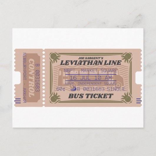 Bus der Linie Leviathan Innsmouth Postkarte (Vorderseite)