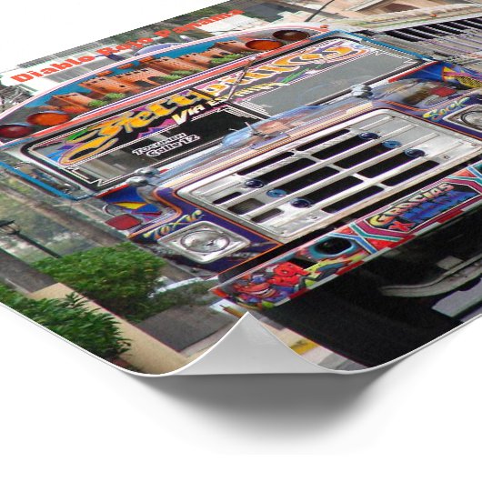 Bus, diablo rojo Panama Poster (Ecke)