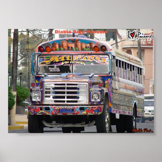 Bus, diablo rojo Panama Poster (Vorne)