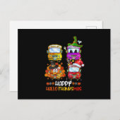 Bus Driver Happy HalloThanksMas Thanksgiving Chris Postkarte (Vorne/Hinten)