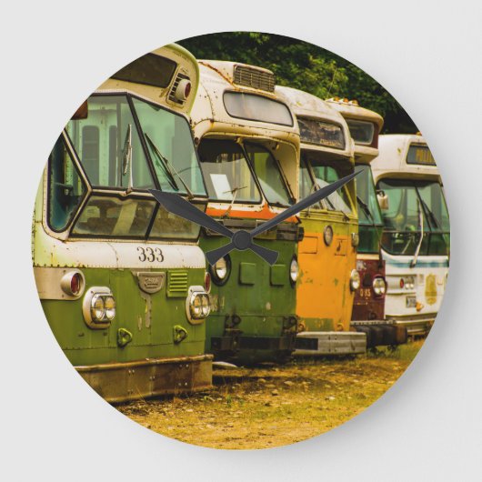 Bus Friedhof-Runde (große Wall-Uhr) Große Wanduhr (Vorderseite)