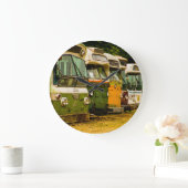 Bus Friedhof-Runde (große Wall-Uhr) Große Wanduhr (Zuhause)