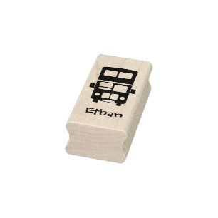 Bus-Gewohnheits-Briefmarke des doppelten Deckers Gummistempel