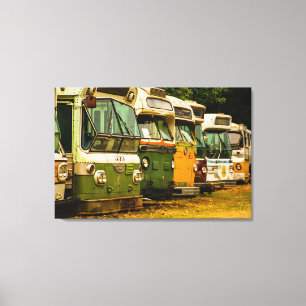 BUS GRAVEYARD CANVAS PRINT LEINWANDDRUCK