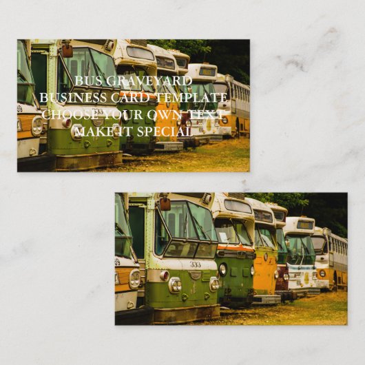 BUS GRAVEYARD-GESCHÄFTSKARTENVORLAGE VISITENKARTE (Vorne/Hinten)