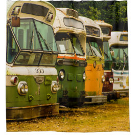 BUS GRAVEYARD SHOWER CURTAIN DUSCHVORHANG