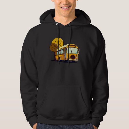 Bus In Front Of Trees Bus Driver Hoodie (Vorderseite)
