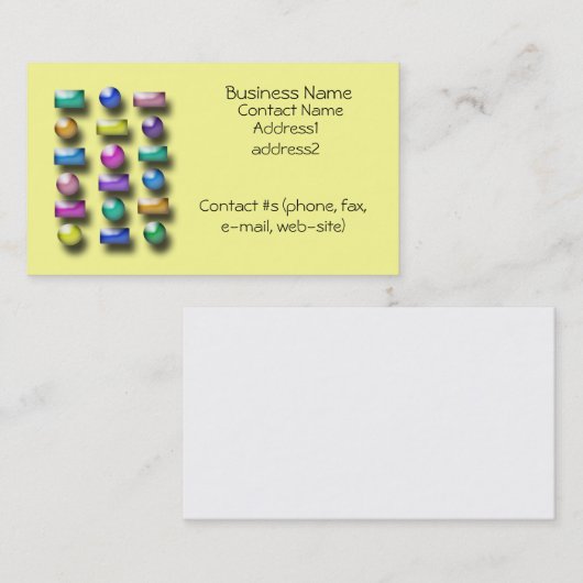 Bus. Karte - 3D-Schaltflächen (Vorne/Hinten)