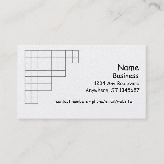 Bus. Karte - Eckgitter (Vorderseite)