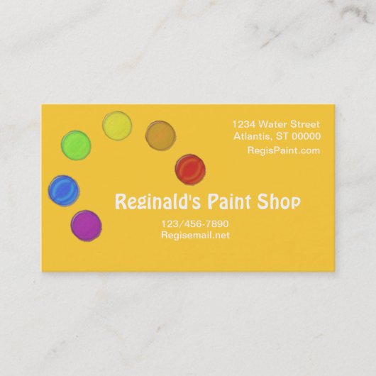 Bus. Karte - Farbpalette (Vorderseite)