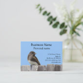 Bus. Karte - Flügelfänger auf Zaun (Stehend Vorderseite)